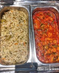 Hakka Noodles & Veggies in Schezwan Sauce