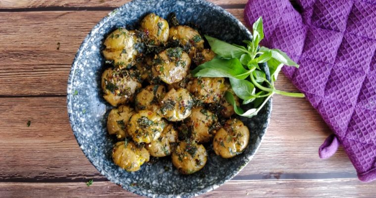 Ultimate Butter Herbed Baked Baby Potatoes